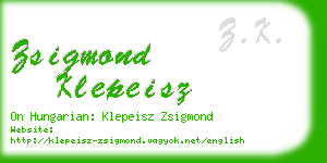 zsigmond klepeisz business card